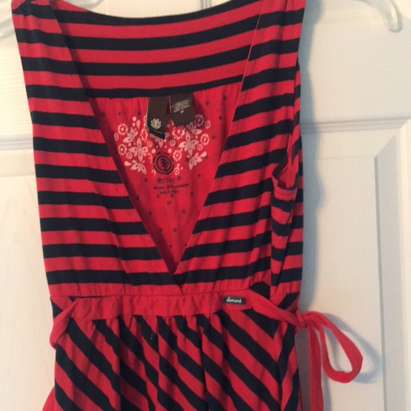 Red and Navy Striped Dress - Picture 2 of 2